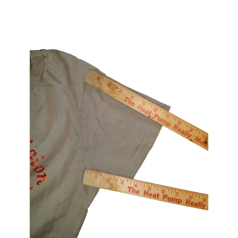 True‎ Religion Rebels Biker Graphic Tee Medium Khaki Winged Cycle Club Horseshoe